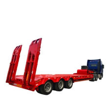low price factory heavy duty 50ton 3 axles lowbed truck semi trailer